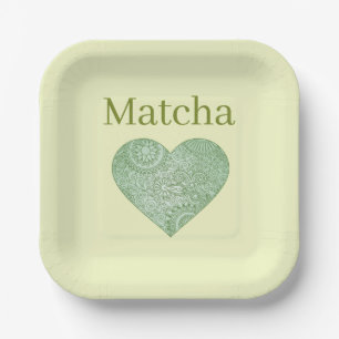 Matcha-Papierplatte Pappteller