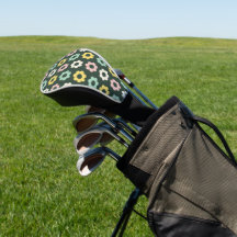 Matcha-Salbei-Grün Retro-Blumen-Golf-Fahrer