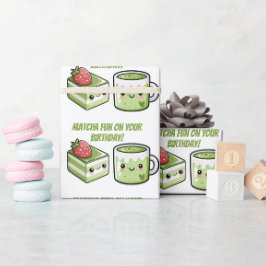 Matcha-Spaß an deinem Geburtstag, individuell Geschenkpapier