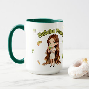 Matcha-Stimmung Ästhetisches Design Süße Grüntee-V Tasse