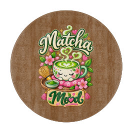 Matcha Stimmung – Cute Kawaii Matcha Tee  Schneidebrett