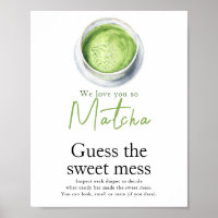Matcha-Tea-Baby-Shower Errate das süße Durcheinand