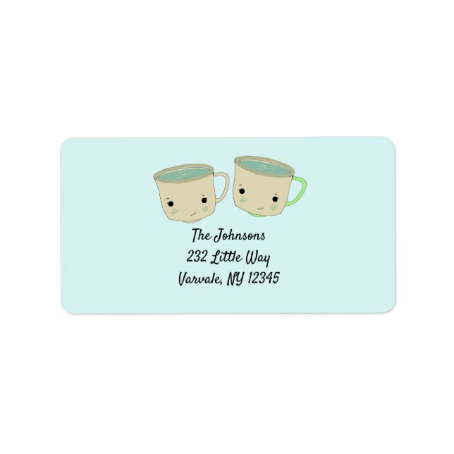 Matcha Tea New Address Label Adressaufkleber (Vorne)