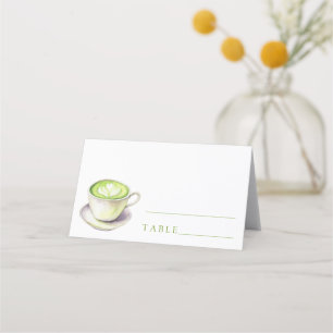 Matcha Tee Brautparty - Hochzeit Platzkarten