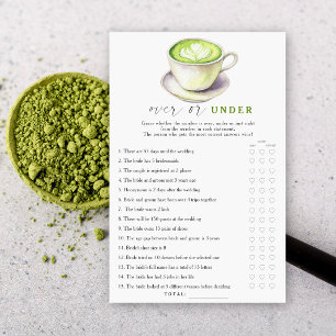 Matcha Tee Brautparty Over oder under game