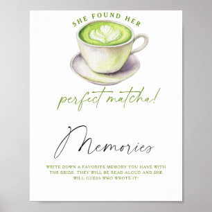 Matcha Tee Erinnerungen mit der Braut Poster