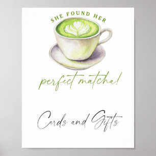 Matcha-Tee-Junggesellinnen-Abschied-Karten und Ges Poster