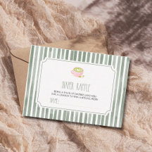 Matcha-Tee-Salbei-gestreifte Babyparty-Windel-Raff