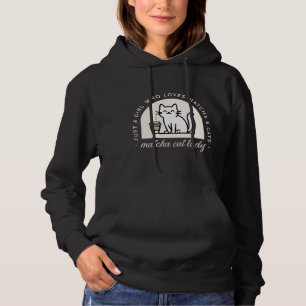 Matcha- und Katzenliebhaber lustige Zitate ästheti Hoodie