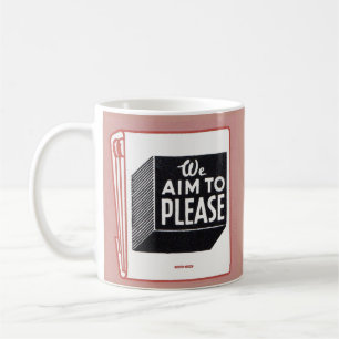 Matchbookabdeckung, die wir zu bitte zielen tasse