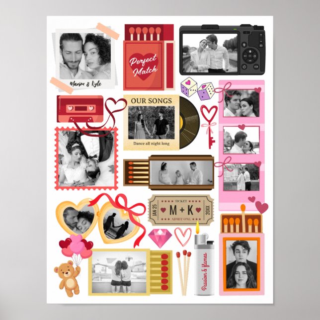 Matchbox Perfect Match Couple Picture Collage Poster (Vorne)