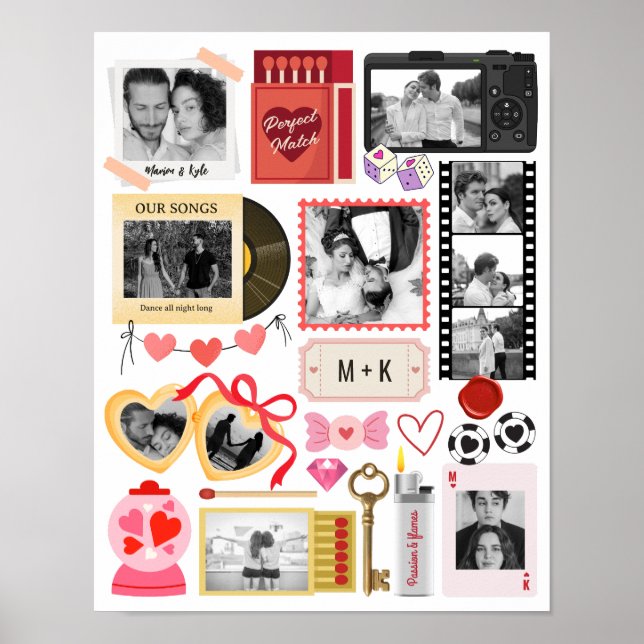 Matchbox Picture Collage Perfect Match Soulmate Poster (Vorne)