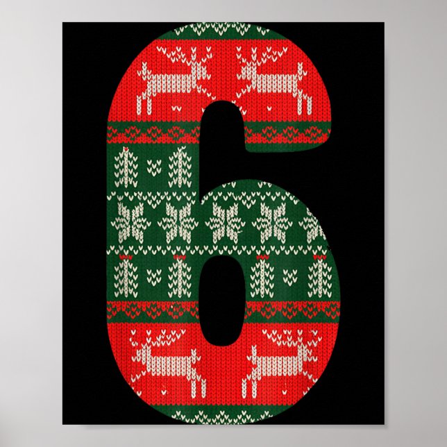 Matching 67 Christmas Ugly Sweater Meme Number 6  Poster (Vorne)