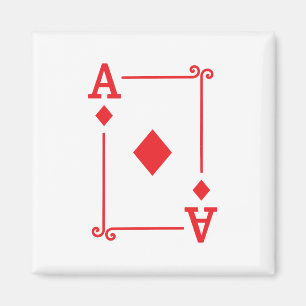 Matching Ace Diamonds Anzug Spielkarten Moderne Magnet