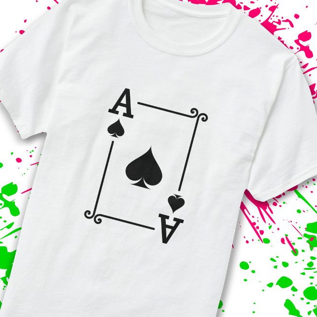 Matching Ace Spades Anzug Playing Cards Moderne T-Shirt (Von Creator hochgeladen)