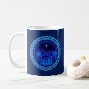 Matching Blue Nativity Weihnachten Kaffeetasse