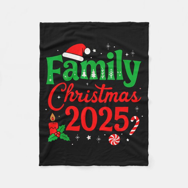 Matching Christmas Pajamas For Family Shirt Family Fleecedecke (Vorderseite)