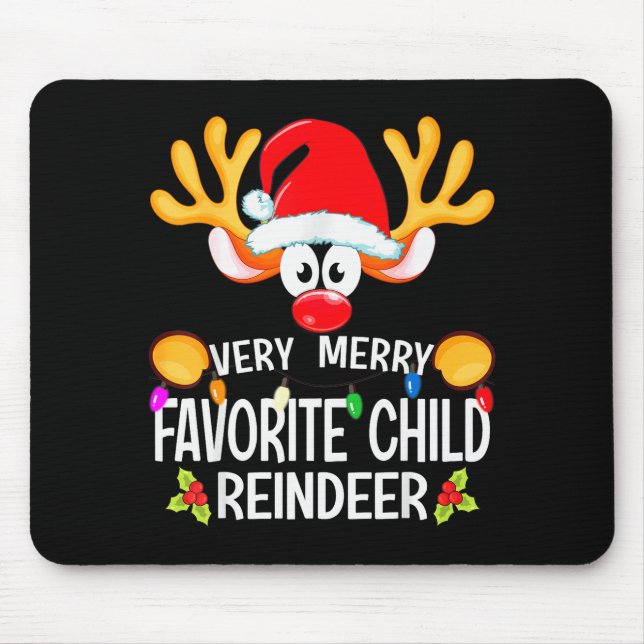 Matching Christmas Very Merry Favorite Child Reind Mousepad (Vorne)