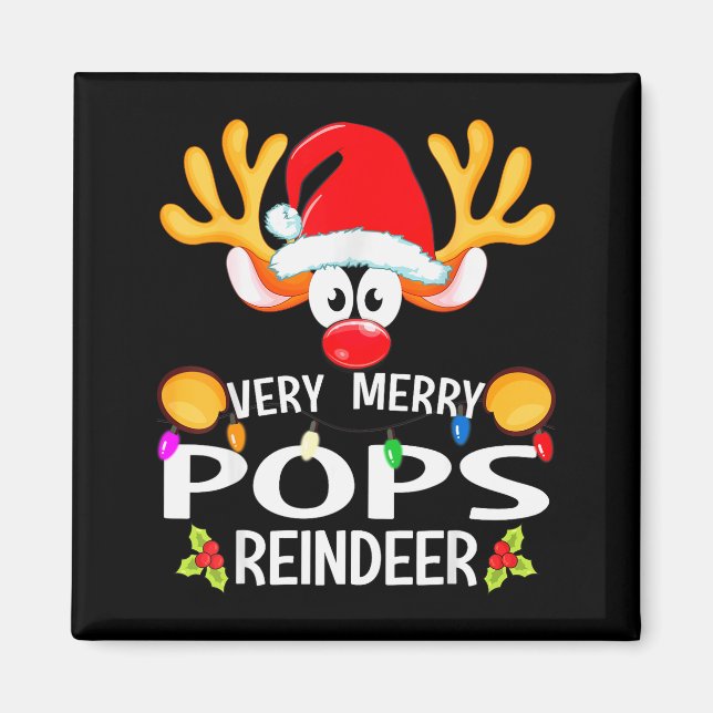 Matching Christmas Very Merry Ps Reindeer  Magnet (Vorne)