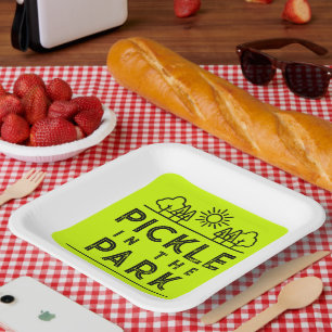 Matching Club Turnier Event Pickleball Spaß Pappteller