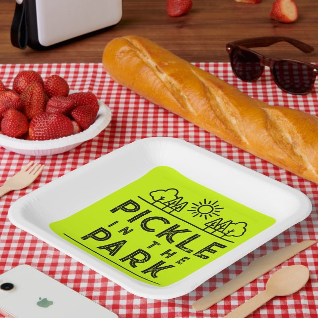 Matching Club Turnier Event Pickleball Spaß Pappteller (Picknick)