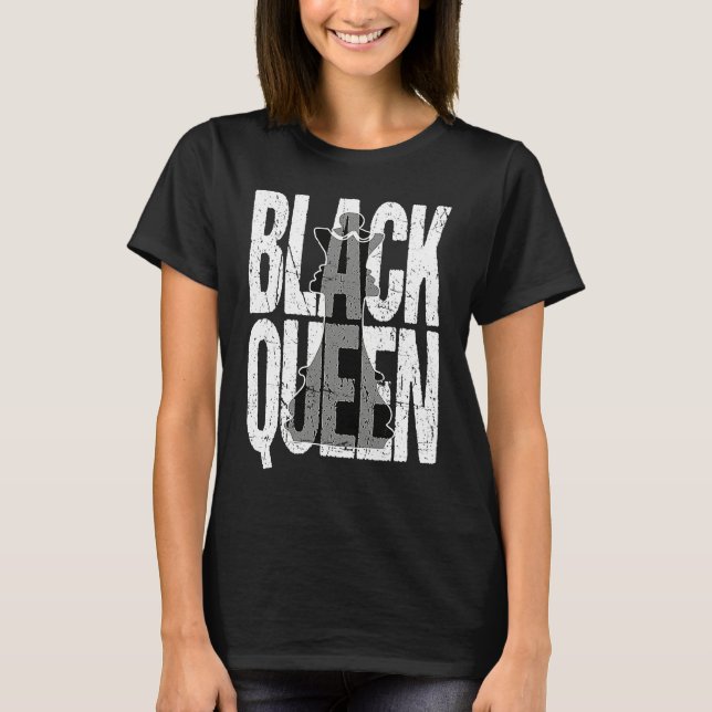 Matching Couple Black History Month Black Queen Ch T-Shirt (Vorderseite)