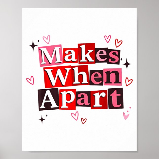 Matching Couple Makes When Apart Long Distance Rel Poster (Vorne)