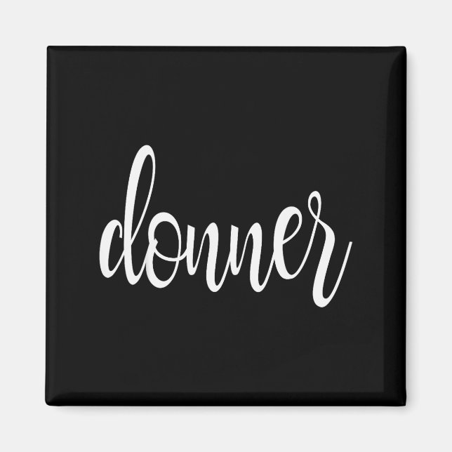 Matching Donner Christmas Text Only Brown Green Re Magnet (Vorne)