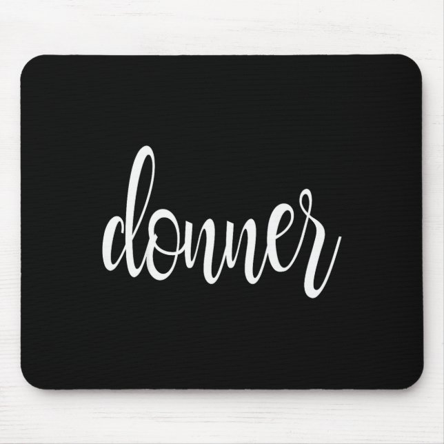 Matching Donner Christmas Text Only Brown Green Re Mousepad (Vorne)
