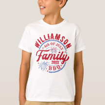 Matching Familienname 4. Juli Red White Blue