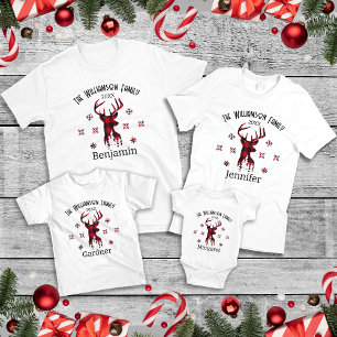 Matching Familienname Datum Weihnachten Buffalo Ka Baby T-shirt