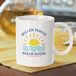 Matching Familienname Summer Sunset Beach House Kaffeetasse