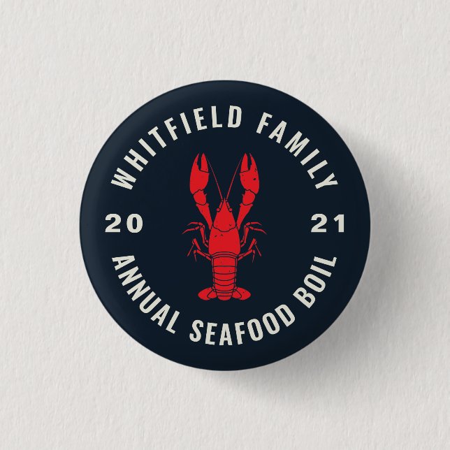 Matching Family 4. Juli Seafood Boil Custom Button (Vorderseite)