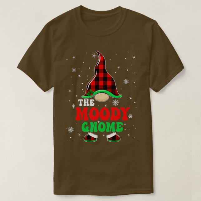 Matching Family Buffalo Kariert die Moody Gnome Ch T-Shirt (Design vorne)