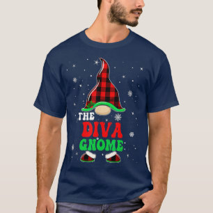 Matching Family Buffalo Kariert Diva Gnome Chris T-Shirt