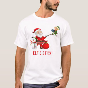 Matching Family Christmas 2022 - Santa Elfie Stick T-Shirt