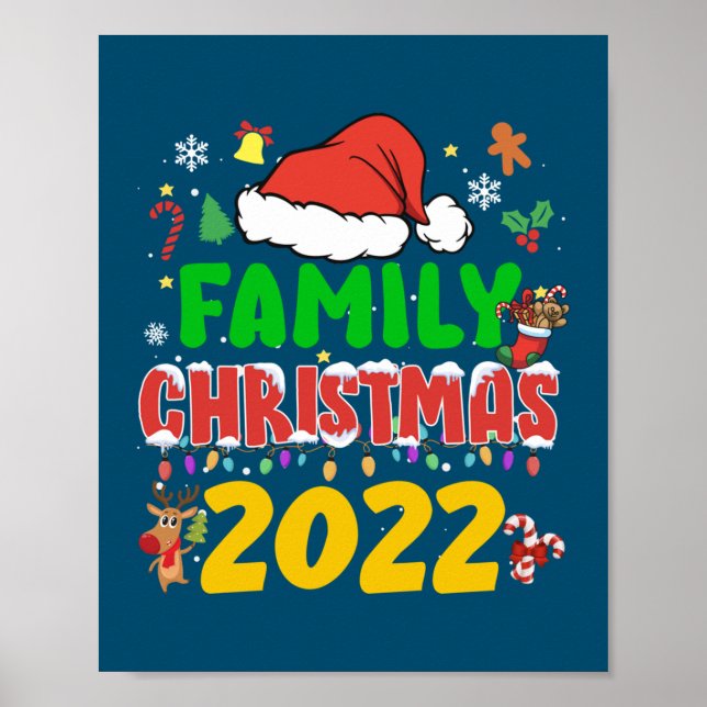 Matching Family Christmas 2022 Team Santa Elf Squa Poster (Vorne)
