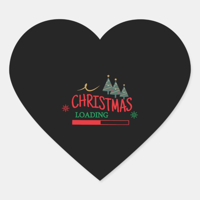 Matching Family Christmas Loading Herz-Aufkleber (Vorderseite)