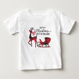 Matching Family Christmas | Personalisiert modern Baby T-shirt