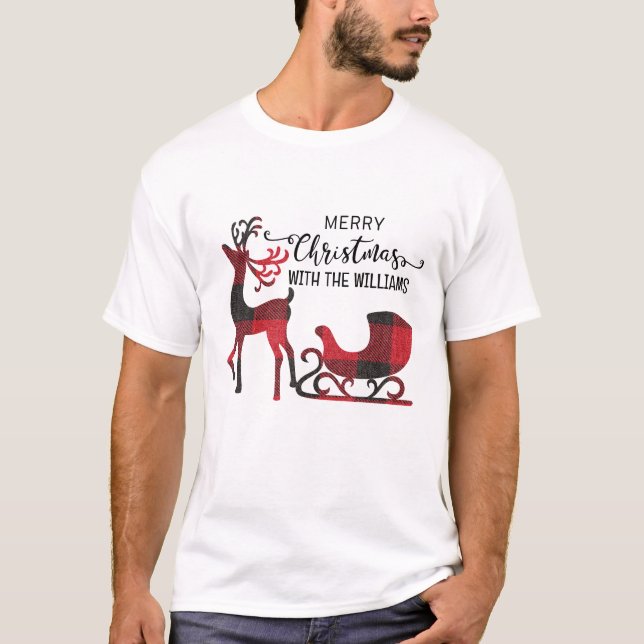 Matching Family Christmas | Personalisiert modern T-Shirt (Vorderseite)