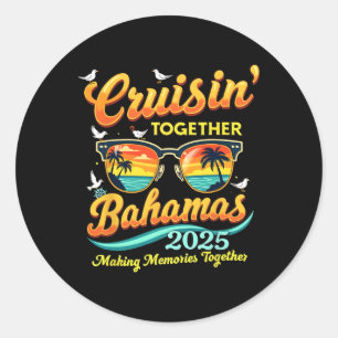 Matching Family Cruisin Zusammen Bahamas 2025 Reis Runder Aufkleber