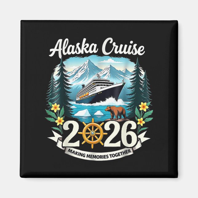 Matching Family Friends And Group Alaska Cruise 20 Magnet (Vorne)