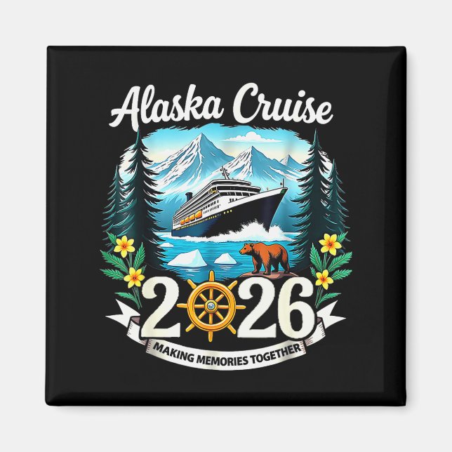 Matching Family Friends And Group Alaska Cruise 20 Magnet (Vorne)