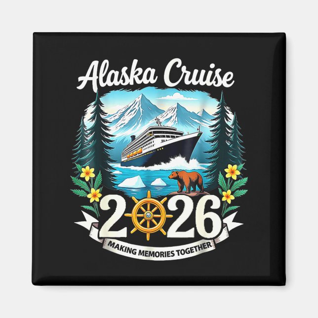 Matching Family Friends And Group Alaska Cruise 20 Magnet (Vorne)