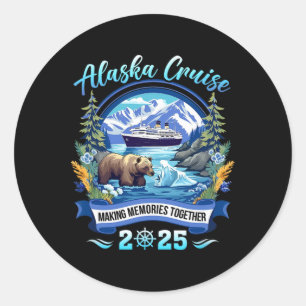 Matching Family Friends and Group Alaskan Alaska C Runder Aufkleber