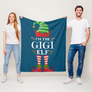 Matching Family Funny Ich bin die Gigi Elf Weihnac Fleecedecke