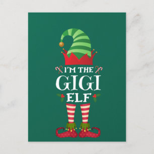 Matching Family Funny Ich bin die Gigi Elf Weihnac Postkarte
