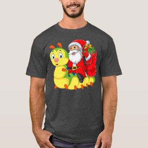 Matching Family Funny Santa Riding Raupe Chr T-Shirt