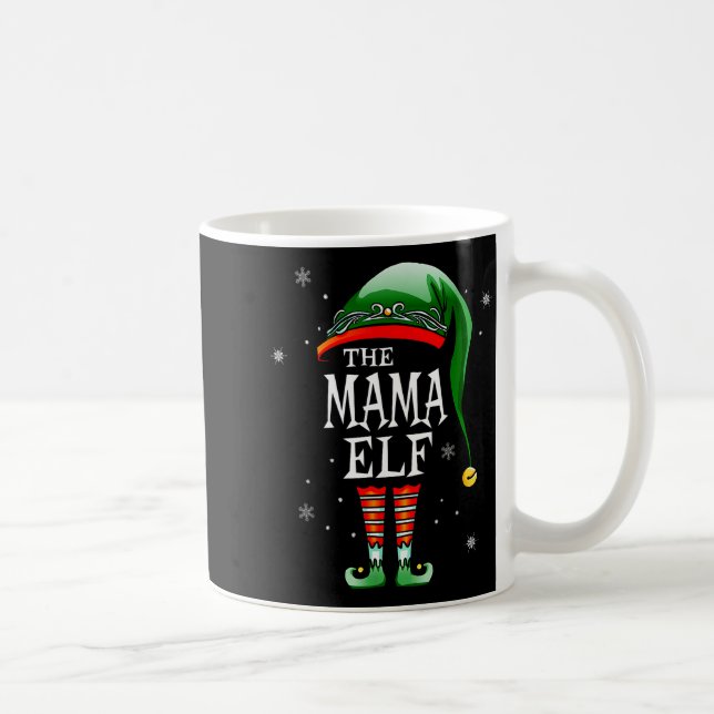 Matching Family Funny The Mama Elf Christmas  Kaffeetasse (Rechts)