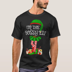 Matching Family Group Ich bin der Bossy Elf Weihna T-Shirt